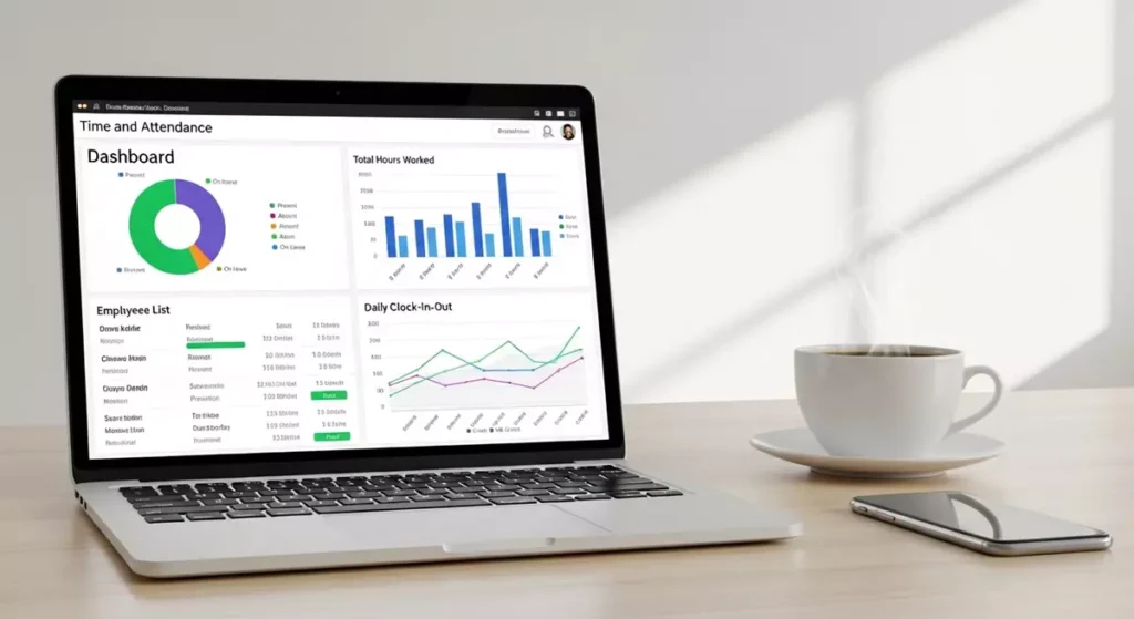 Zdalny panel administratora RCM Control ułatwiający zarządzanie czasem pracy Przejrzysty i nowoczesny panel administratora systemu RCM Control zastępujący tradycyjne tabele