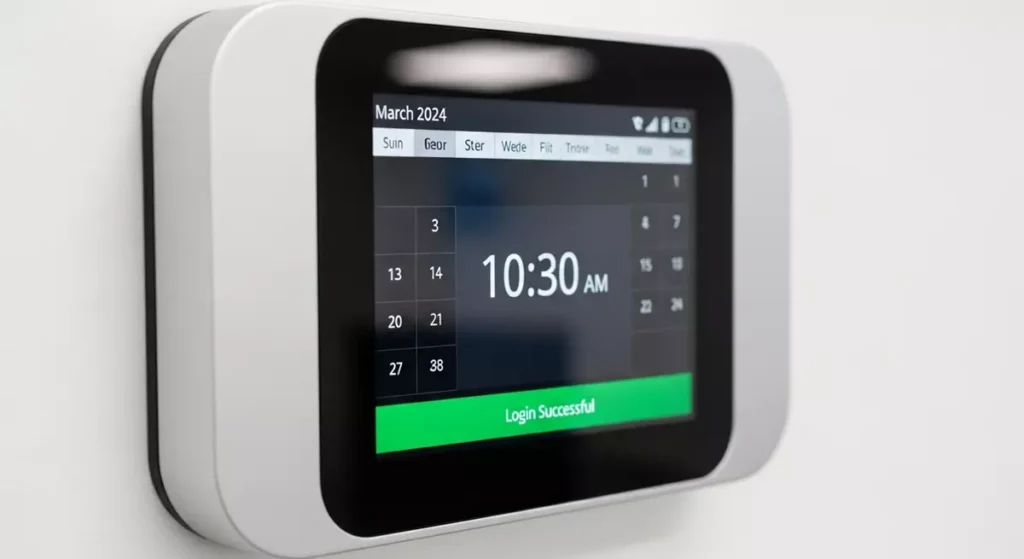 Urządzenie do cyfrowej ewidencji czasu pracy zgodnej z Kodeksem Pracy Nowoczesny rejestrator czasu pracy z czytelnym interfejsem w przestrzeni biurowej
